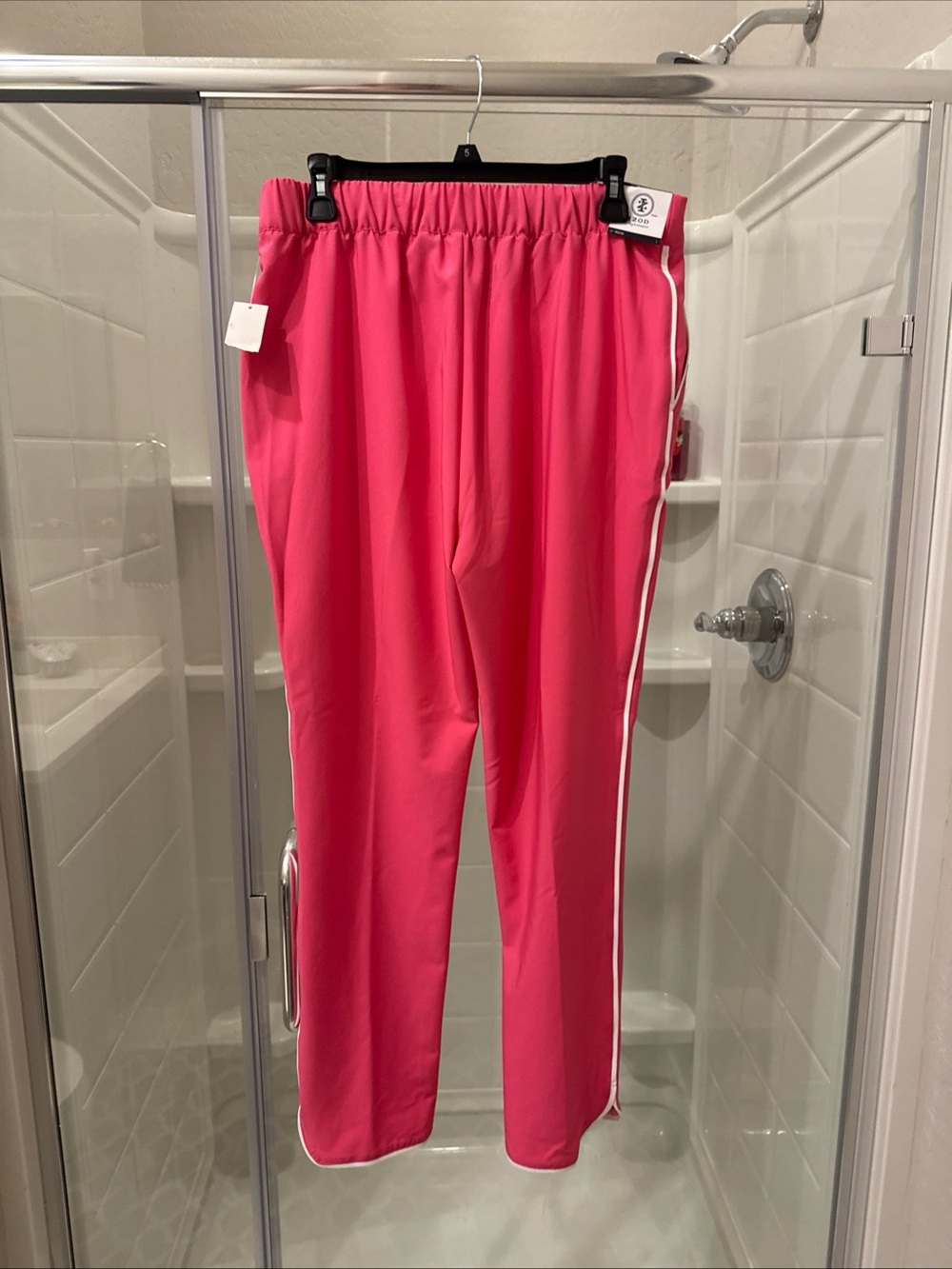 Izod Hot Pink Joggers with White Side Stripe